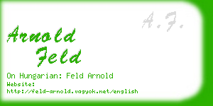 arnold feld business card